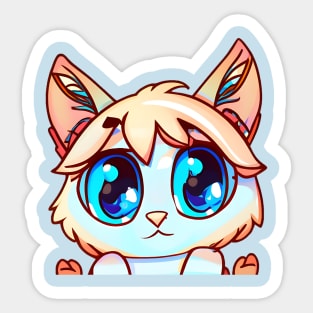 Blue eyes cat Sticker